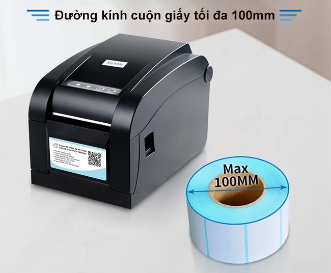 Máy in mã vạch Xprinter XP 350B USB_zoom-3